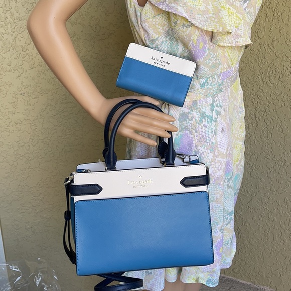 Kate Spade staci medium satchel & staci colorblock medium compact bifold - Picture 4 of 16